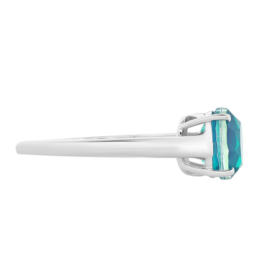 Stříbro 925/1000 - Prsten s Pavím Křemenem - Karátové číslo: 2.11. přibližná hmotnost: 2.26 gramů