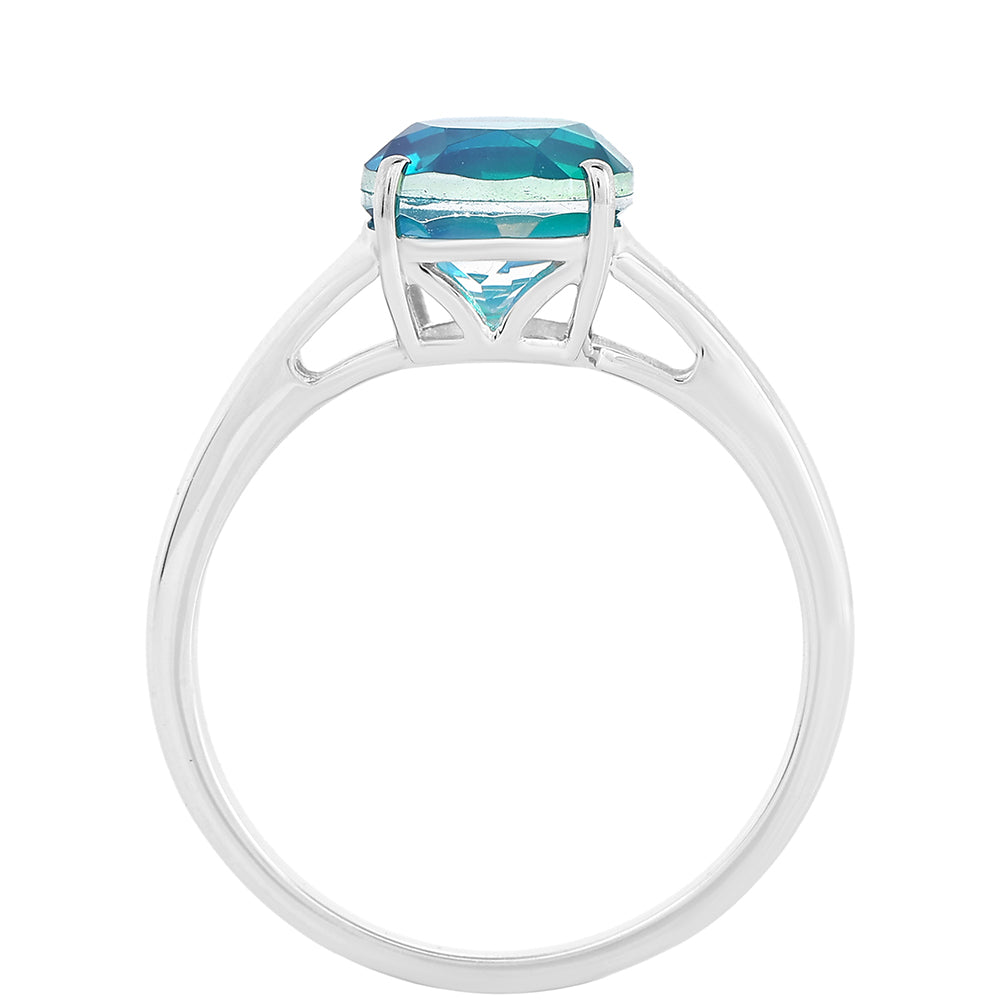 Stříbro 925/1000 - Prsten s Pavím Křemenem - Karátové číslo: 2.11. přibližná hmotnost: 2.26 gramů