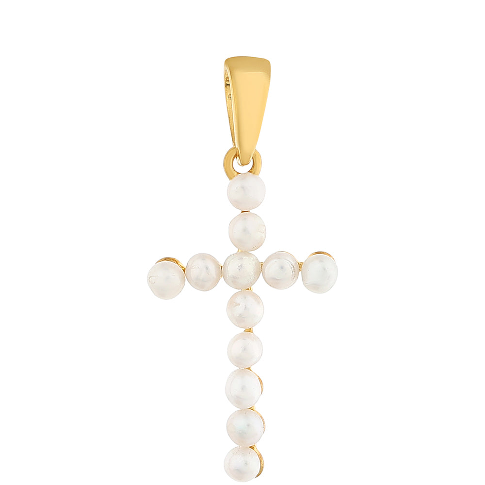 Pozlacené Stříbro 925/1000 - Přívěsek s Barokní Sladkovodní Kultivovanou Perlou - Karátové číslo: 1.63. přibližná hmotnost: 1.34 gramů