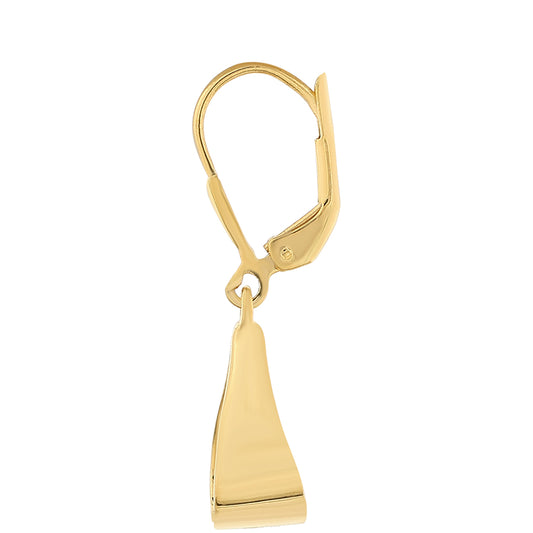 Pozlacené Stříbro 925/1000 - Náušnice s Barokní Sladkovodní Kultivovanou Perlou - Karátové číslo: 0.64. přibližná hmotnost: 2.62 gramů