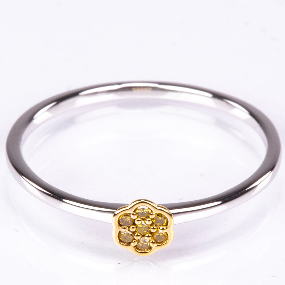 Stříbro 925/1000 - Prsten s Veronský zelený diamantem - Karátové číslo: 0.05. přibližná hmotnost: 1.03 gramů 3 