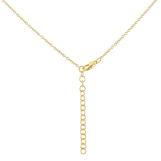 Pozlacený Stříbrný Náhrdelník s Tyrkysem Sleeping Beauty a Bílým Topazem