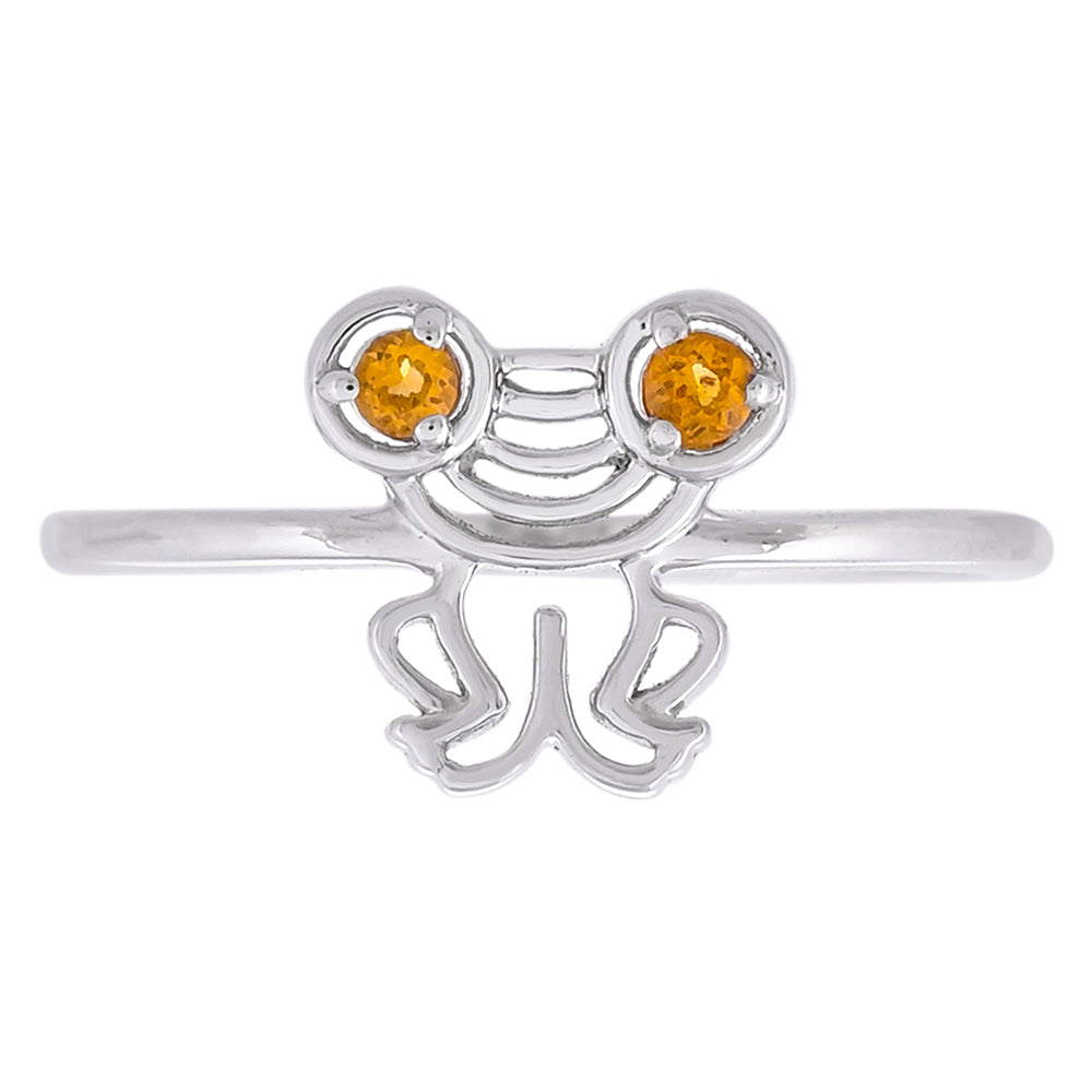 Stříbrný Prsten s Citrínem
