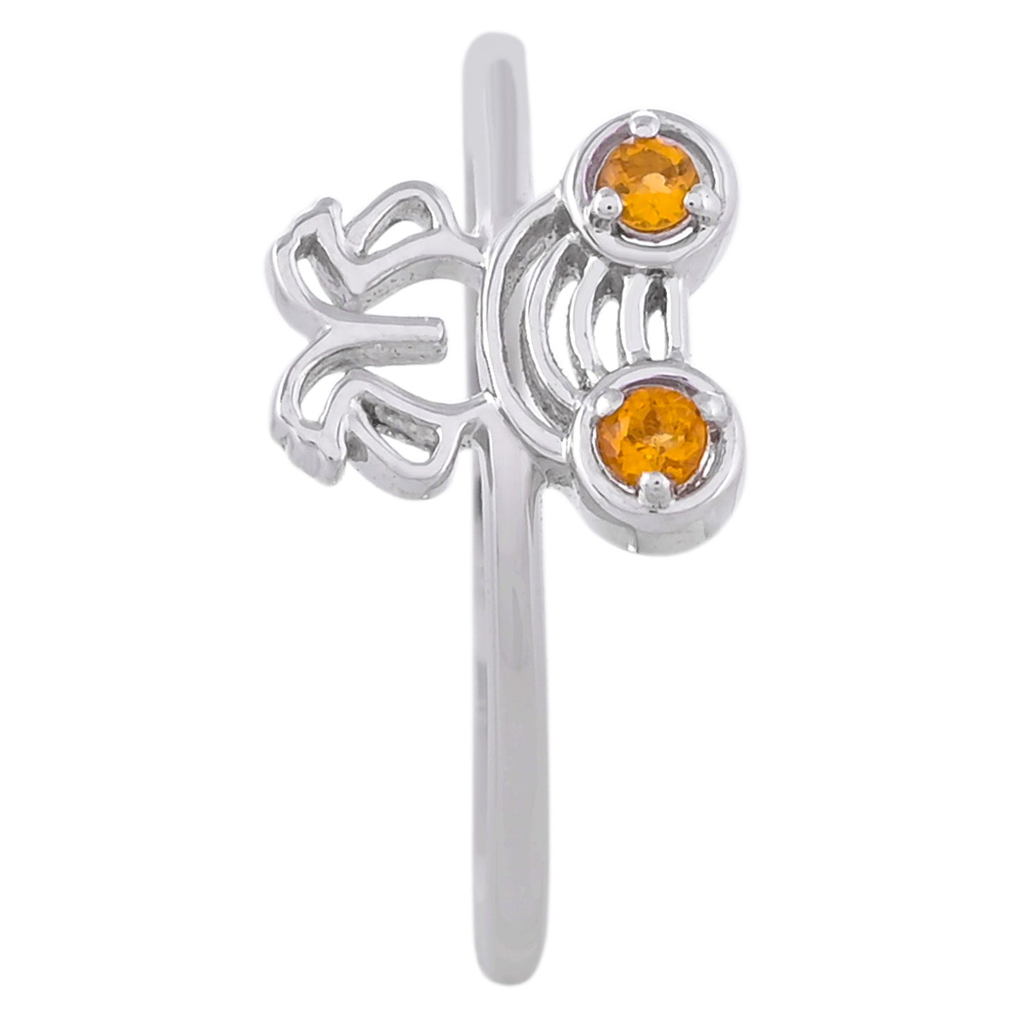 Stříbrný Prsten s Citrínem