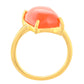 Pozlacený Stříbrný Prsten s Karneolem