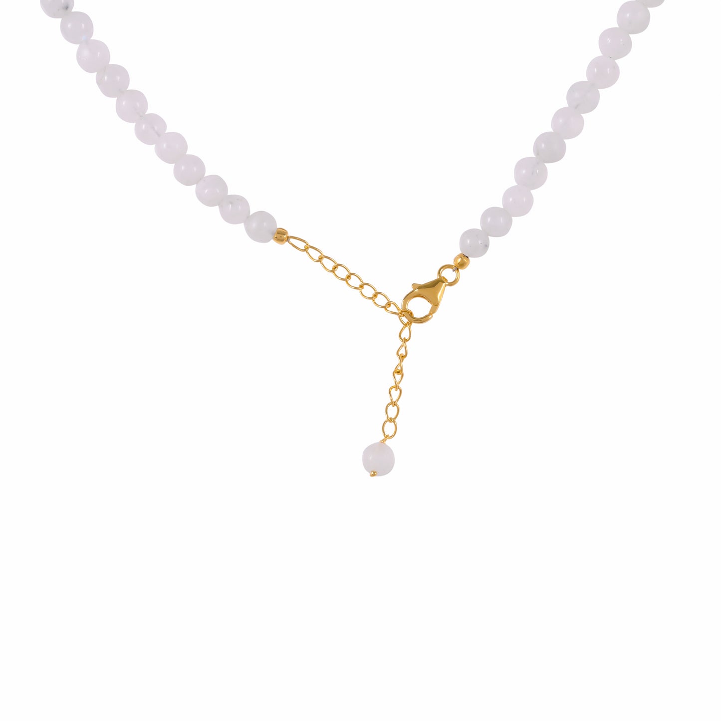 Pozlacené Stříbro 925/1000 - Náhrdelník s Duhovým Měsíčním Kamenem - Karátové číslo: 106.12. přibližná hmotnost: 22.87 gramů