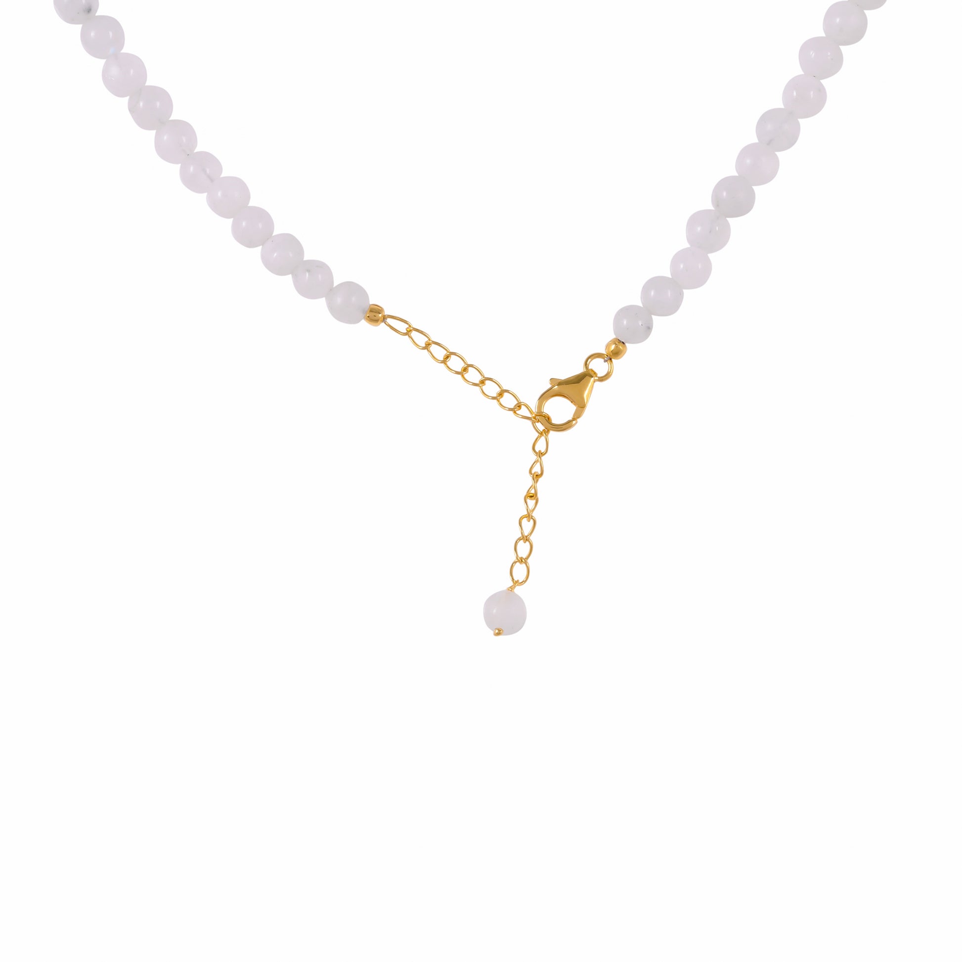 Pozlacené Stříbro 925/1000 - Náhrdelník s Duhovým Měsíčním Kamenem - Karátové číslo: 106.12. přibližná hmotnost: 22.87 gramů 2 