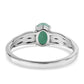 Stříbro 925/1000 - Prsten s Brazilským Smaragdem - Karátové číslo: 0.75. přibližná hmotnost: 2.71 gramů
