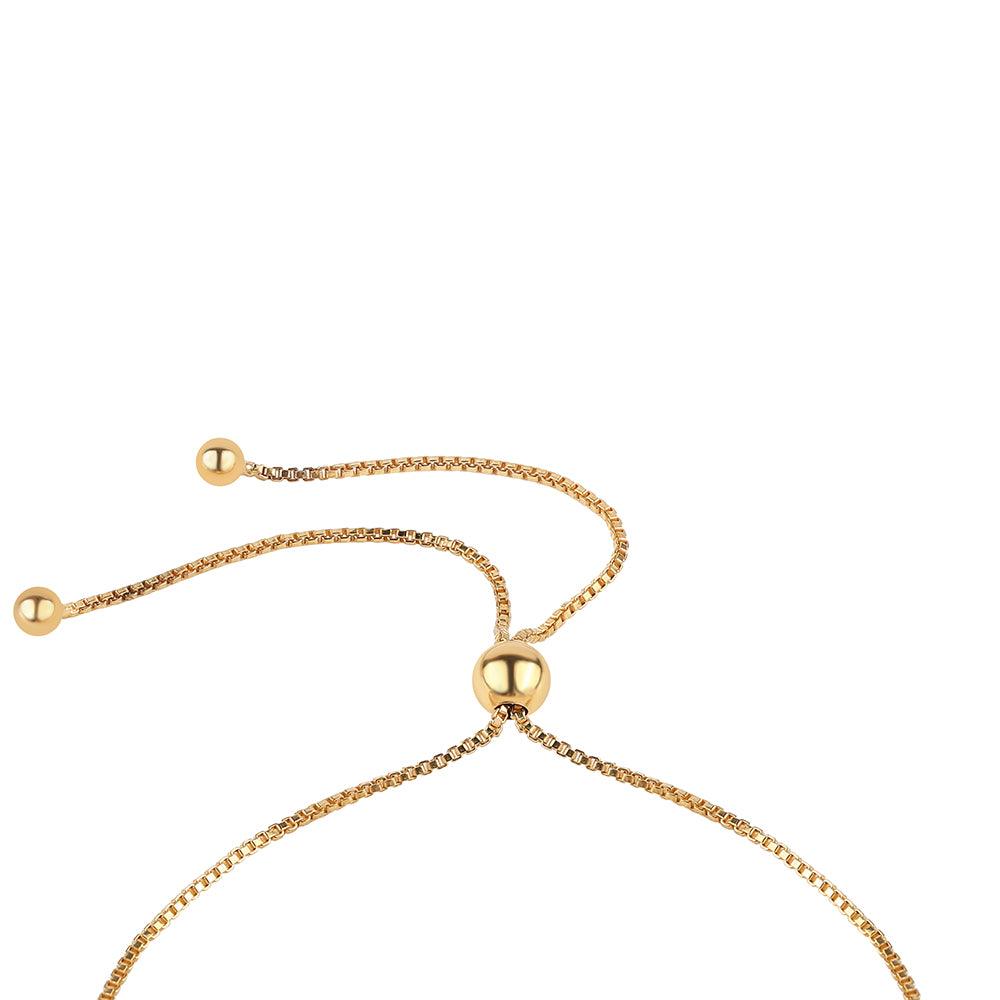 Pozlacené Stříbro 925/1000 - Náramek s Modrým Diamantem - Karátové číslo: 0.04. přibližná hmotnost: 4.12 gramů