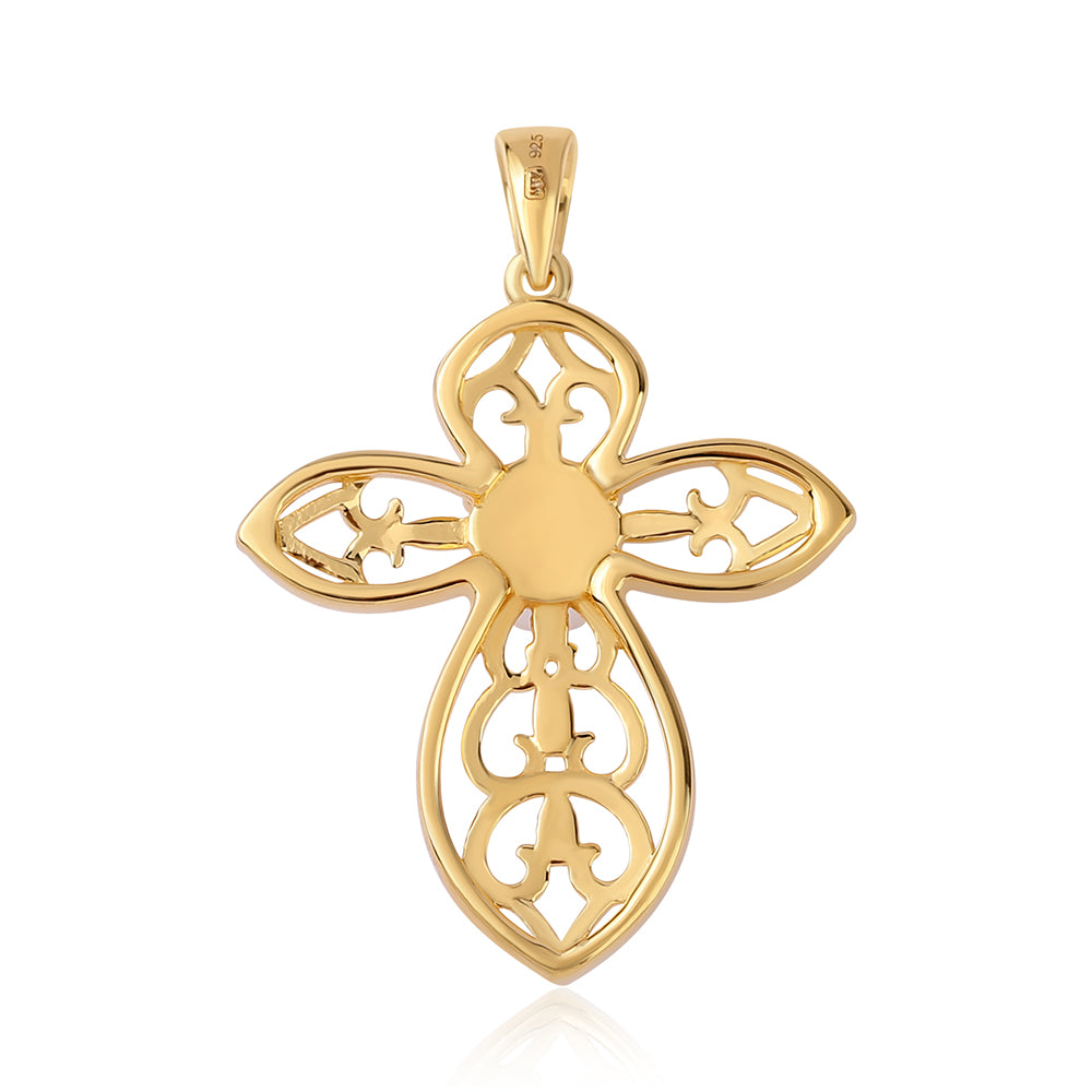 Pozlacené Stříbro 925/1000 - Přívěsek s Bílou Sladkovodní Perlou - Karátové číslo: 1.95. přibližná hmotnost: 3.55 gramů 3 