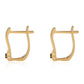 Pozlacené 925 / 1000 Sterlingové Stříbro Náušnice s Modrým Diamantem