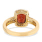 Pozlacený 925 / 1000 Sterlingové Stříbro Prsten s Bartonským Granátem a Bílým Topazem