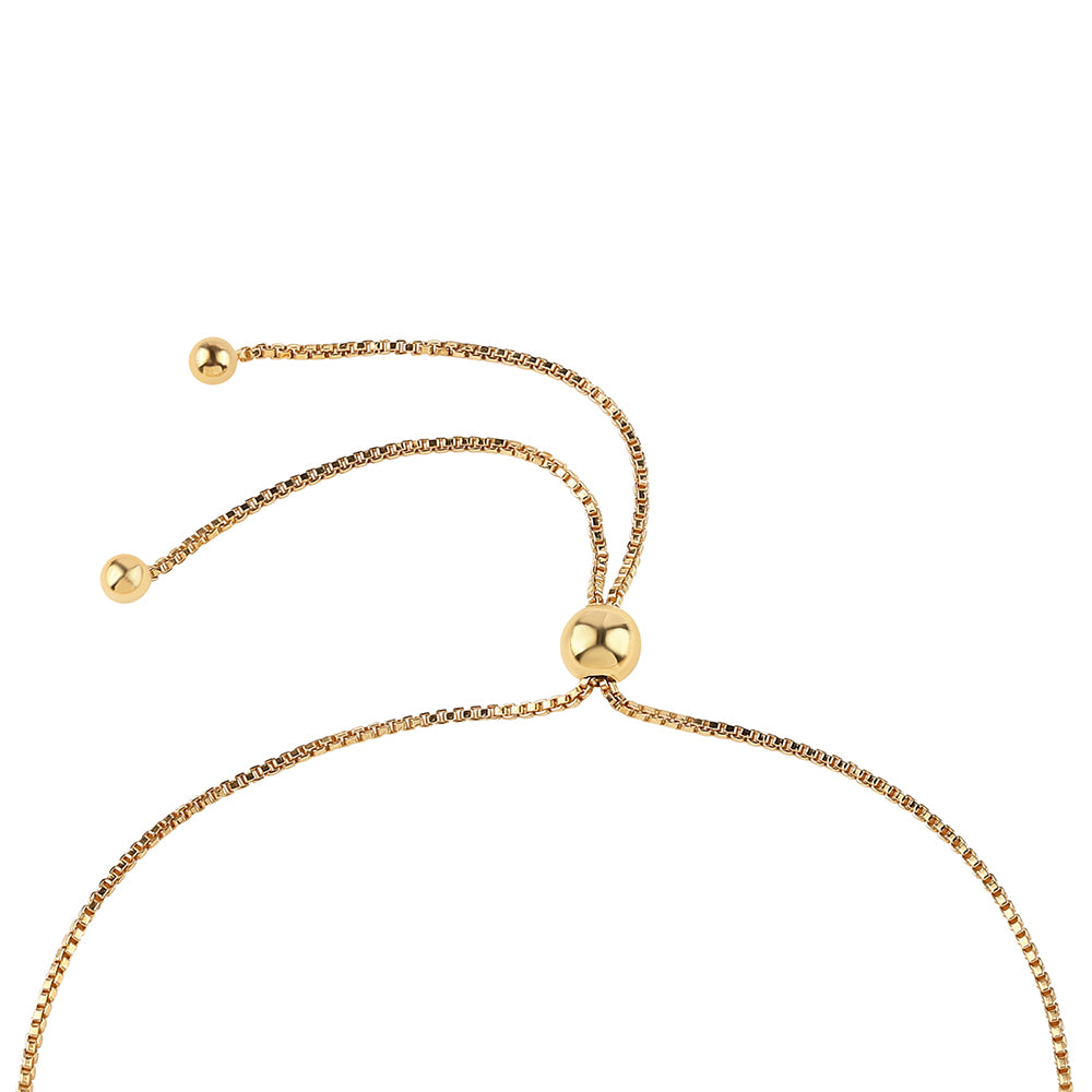 Pozlacený 925 / 1000 Sterlingové Stříbro Náramek s Modrým Diamantem 2 