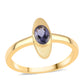 Pozlacený 925 / 1000 Sterlingové Stříbro Prsten s Iolitem