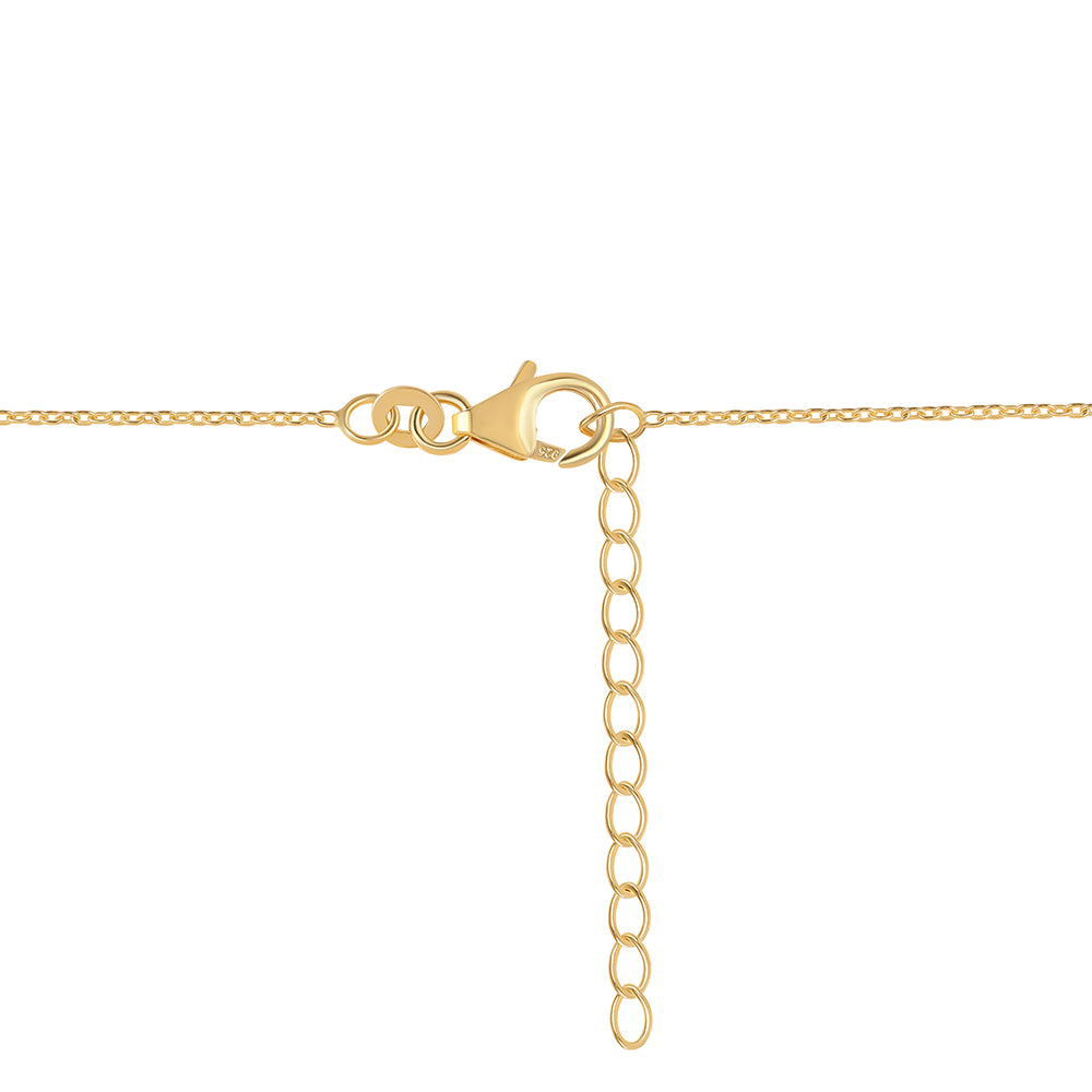 Pozlacené Stříbro 925/1000 - Náhrdelník s Iolitem - Karátové číslo: 1.6. přibližná hmotnost: 4.4 gramů 2 