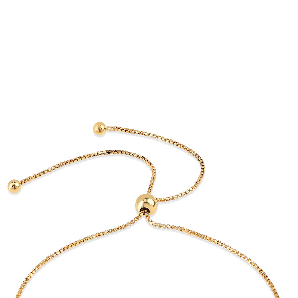 Pozlacené Stříbro 925/1000 - Náramek s Červeným Diamantem a Bílým Diamantem - Karátové číslo: 0.04. přibližná hmotnost: 1.7 gramů