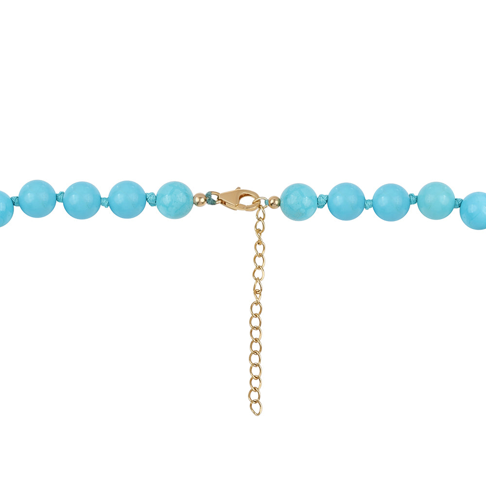 Pozlacené Stříbro 925/1000 - Sada s Tyrkysem Sleeping Beauty - Karátové číslo: 270.94. přibližná hmotnost: 55.91 gramů ( Náhrdelník+Náramek )