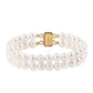 Pozlacené Sterlingové Stříbro 925 / 1000 - Náramek s Bílou Sladkovodní Perlou