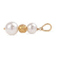 Pozlacené Stříbro 925/1000 - Přívěsek s Bílou Sladkovodní Perlou - Karátové číslo: 5.96. přibližná hmotnost: 1.73 gramů