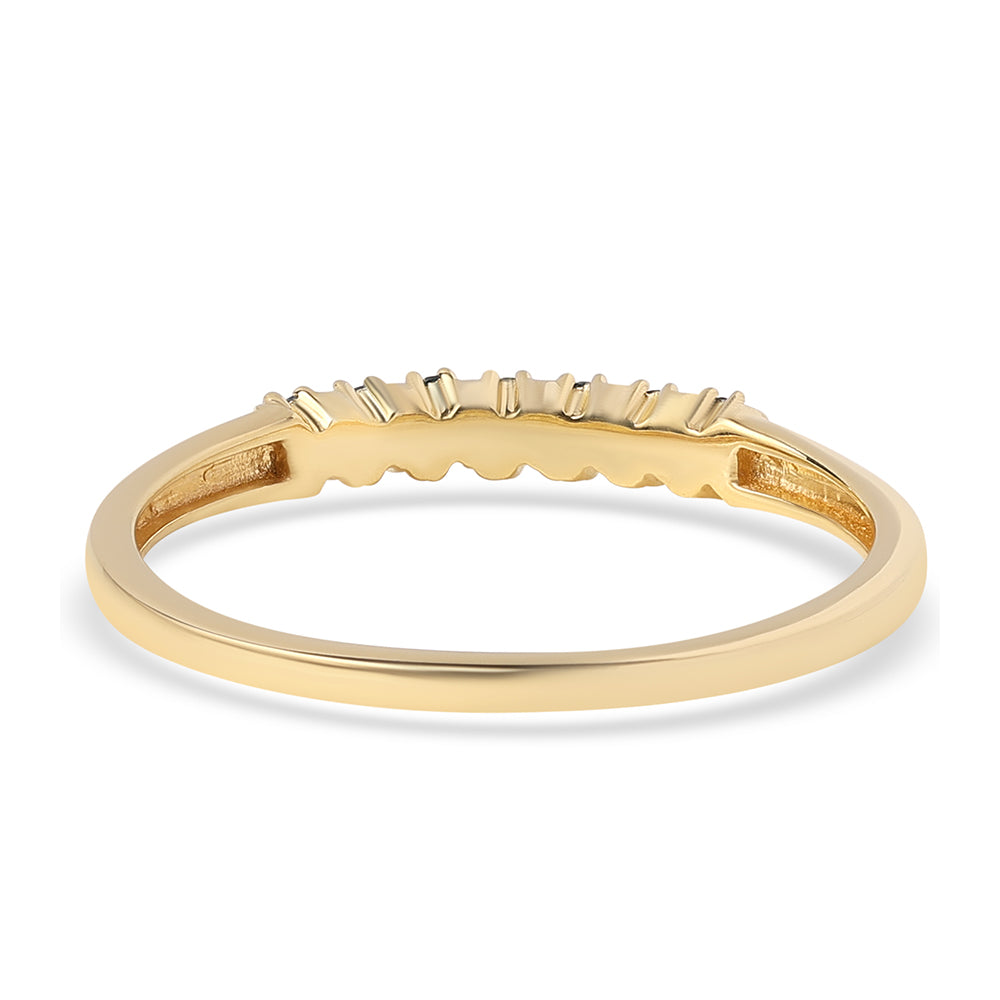 Pozlacený 925 / 1000 Sterlingové Stříbro Prsten s Modrým Diamantem