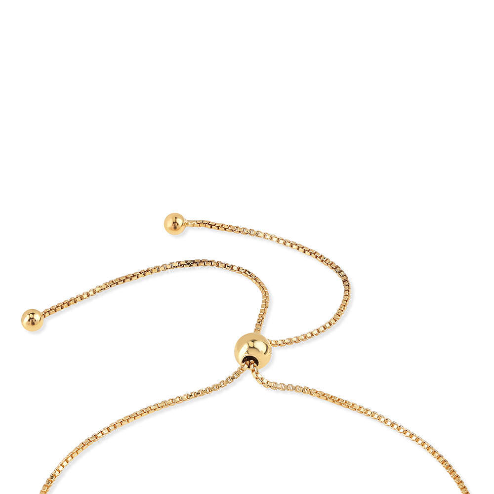 Pozlacený 925 / 1000 Sterlingové Stříbro Náramek s Modrým Diamantem