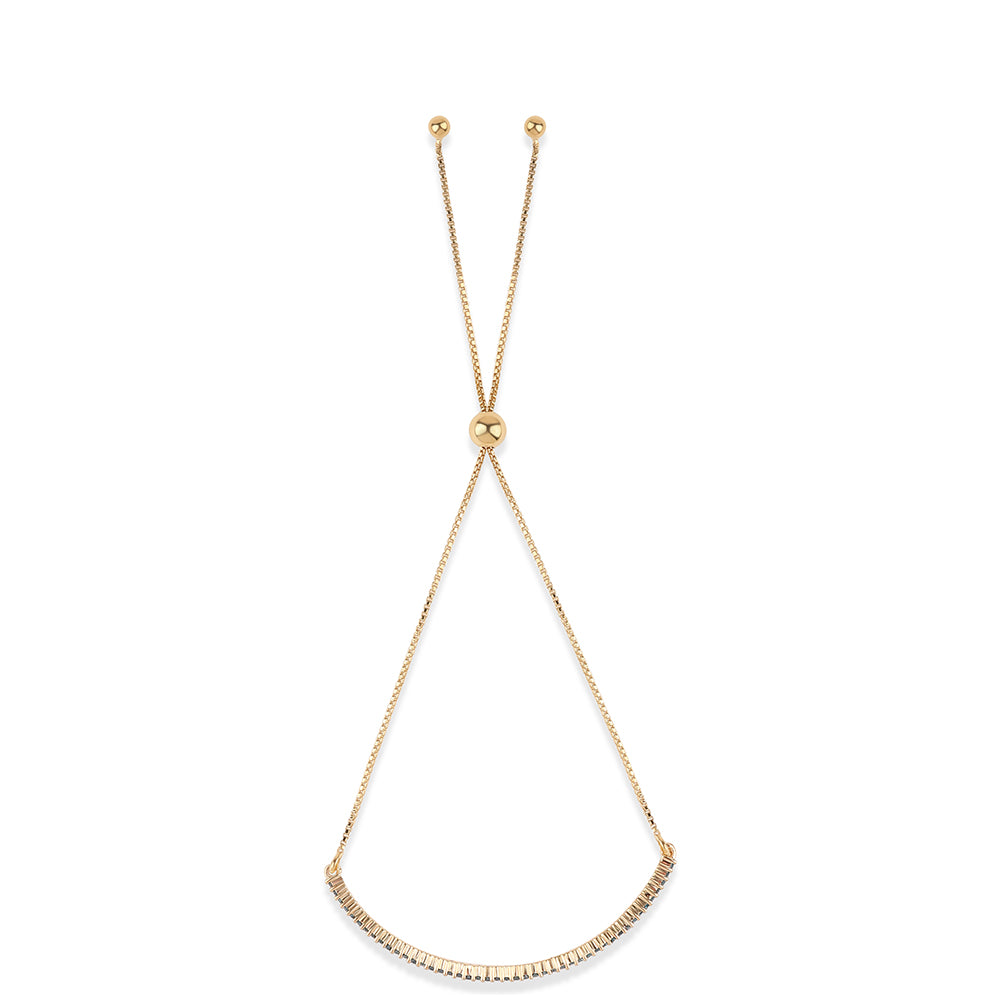 Pozlacený 925 / 1000 Sterlingové Stříbro Náramek s Modrým Diamantem 3 