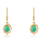 Pozlacené 925 / 1000 Sterlingové Stříbro Náušnice se Zeleným Etiopským Opálem z Lega Dembi a Bílým Topazem