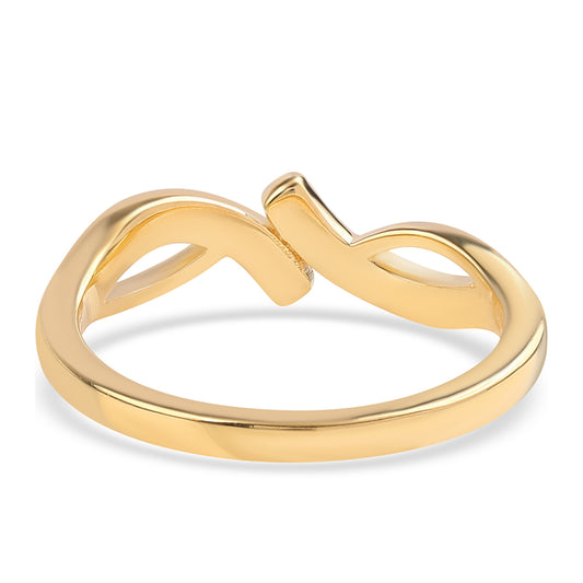 Pozlacené Stříbro 925/1000 - Prsten s Modrým Diamantem a Bílým Topazem - Karátové číslo: 0.01. přibližná hmotnost: 2.46 gramů