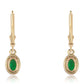 Pozlacené 925 / 1000 Sterlingové Stříbro Náušnice se Zeleným Etiopským Opálem z Lega Dembi a Bílým Topazem