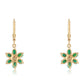 Pozlacené 925 / 1000 Sterlingové Stříbro Náušnice se Zeleným Etiopským Opálem z Lega Dembi a Bílým Topazem