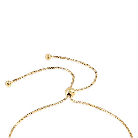 Pozlacený 925 / 1000 Sterlingové Stříbro Náramek s Modrým Diamantem