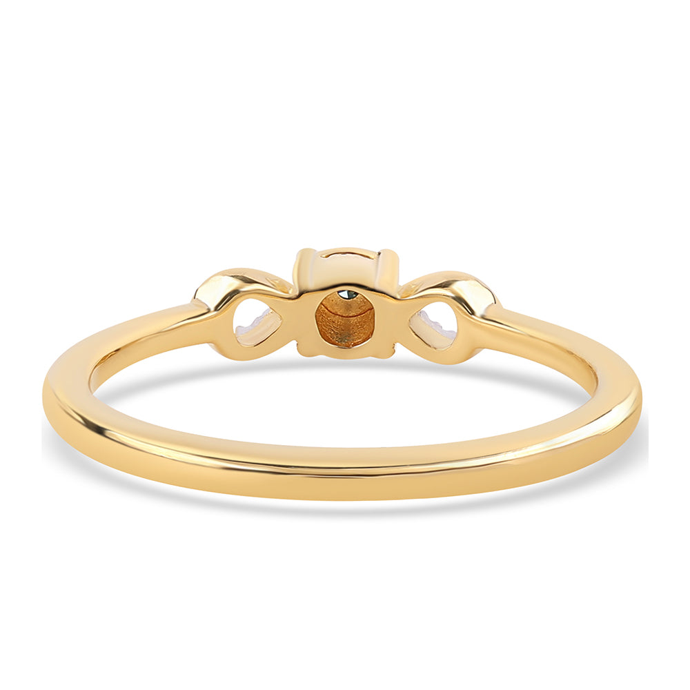 Pozlacené Stříbro 925/1000 - Sada s Modrým Diamantem - Karátové číslo: 0.02. přibližná hmotnost: 2.95 gramů ( Náušnice+Prsten+Přívěsek ) 7 