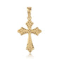 Kříž Pozlacený 925 / 1000 Sterlingové Stříbro Přívěsek s Modrým Diamantem a Bílým Diamantem