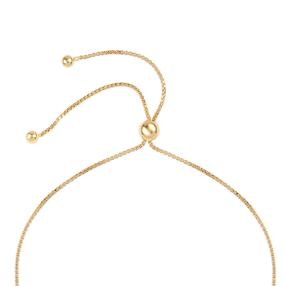 Pozlacený 925 / 1000 Sterlingové Stříbro Náramek s Modrým Diamantem 2 