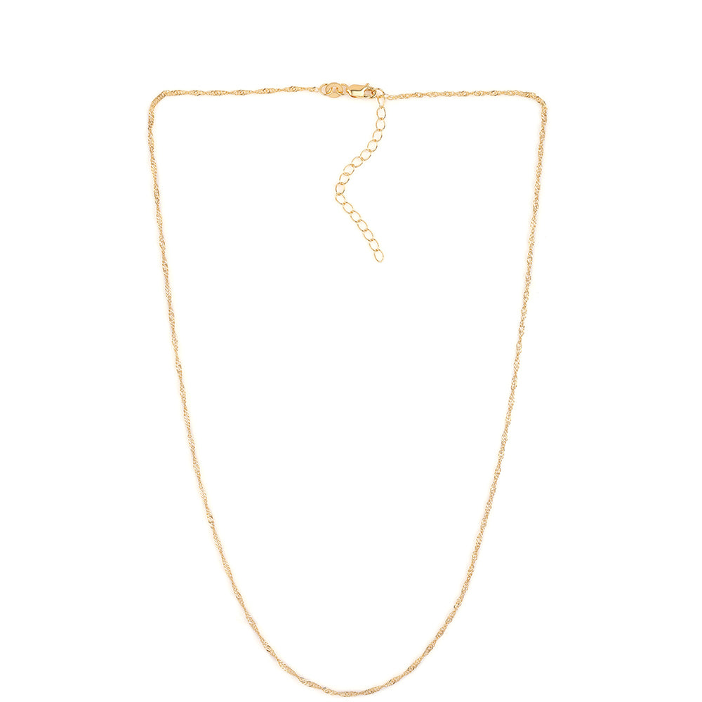 Pozlacený 925 / 1000 Sterlingové Stříbro Řetízek ( Náhrdelník ) 2 