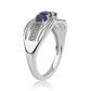 925 / 1000 Sterlingové Stříbro Prsten s Australským Modrým Safírem