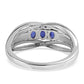 925 / 1000 Sterlingové Stříbro Prsten s Australským Modrým Safírem
