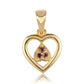 Pozlacené Stříbro 925/1000 - Přívěsek s Červeným Diamantem - Karátové číslo: 0.05. přibližná hmotnost: 1.14 gramů