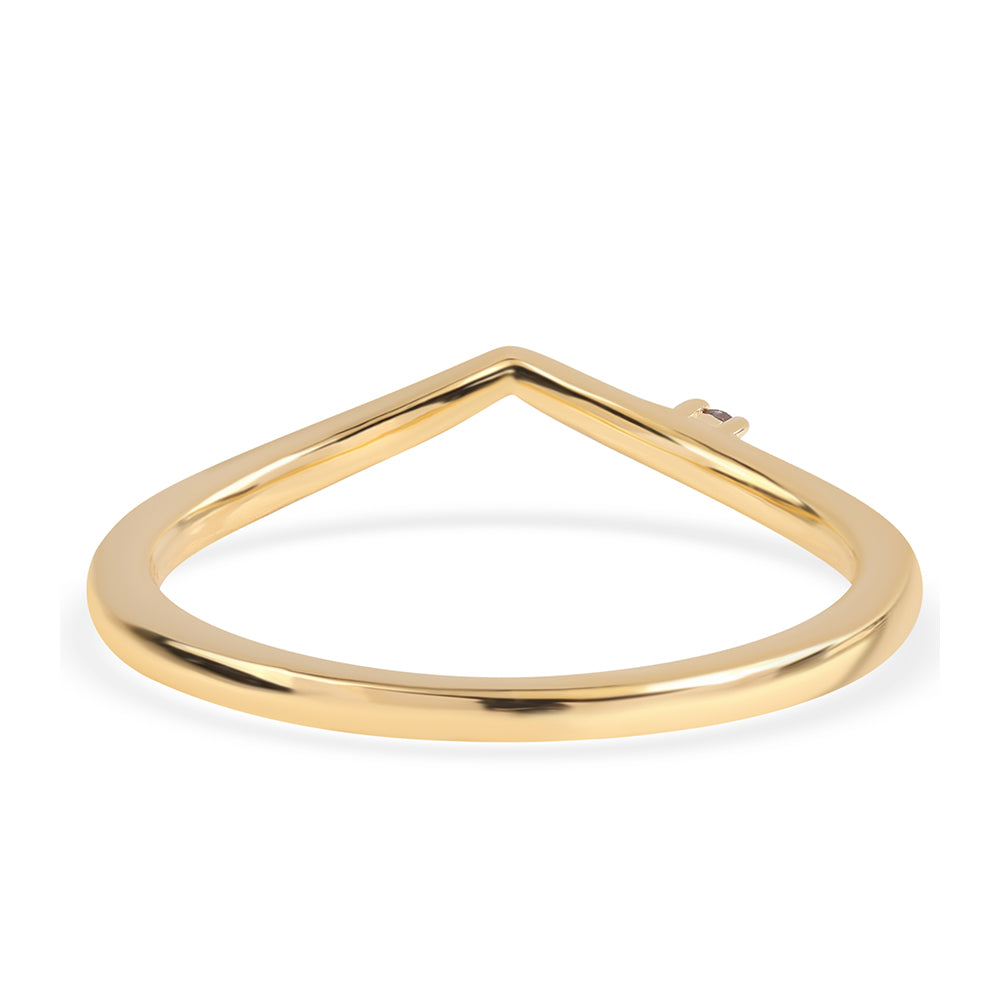 Pozlacené Stříbro 925/1000 - Prsten s Červeným Diamantem - Karátové číslo: 0.01. přibližná hmotnost: 1.44 gramů 2 