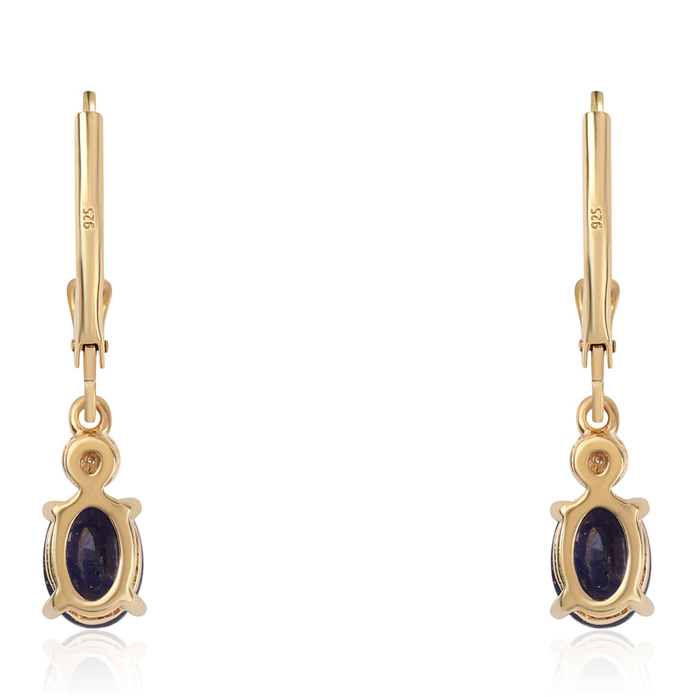 Pozlacená 925 / 1000 Sterlingové Stříbro Sada s Thajským Rubínem a Brazilským Smaragdem