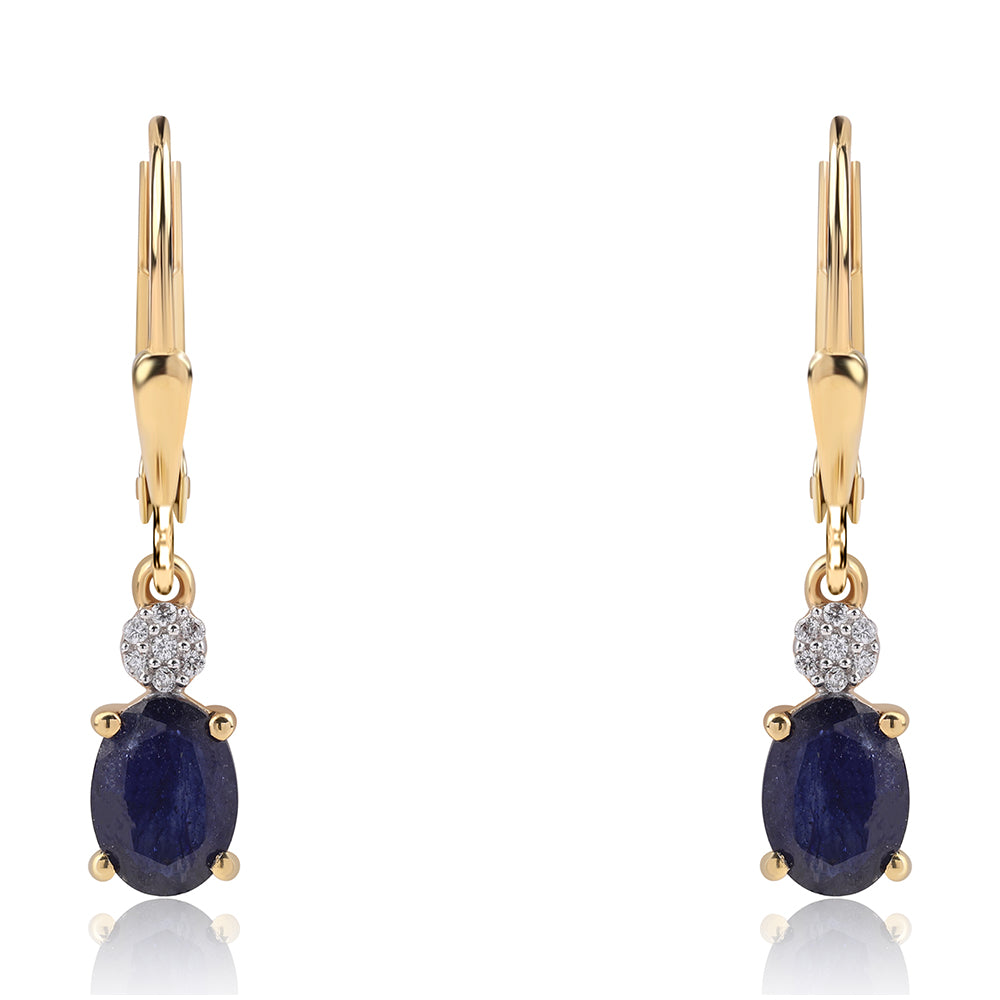 Pozlacená 925 / 1000 Sterlingové Stříbro Sada s Thajským Rubínem a Brazilským Smaragdem 9 