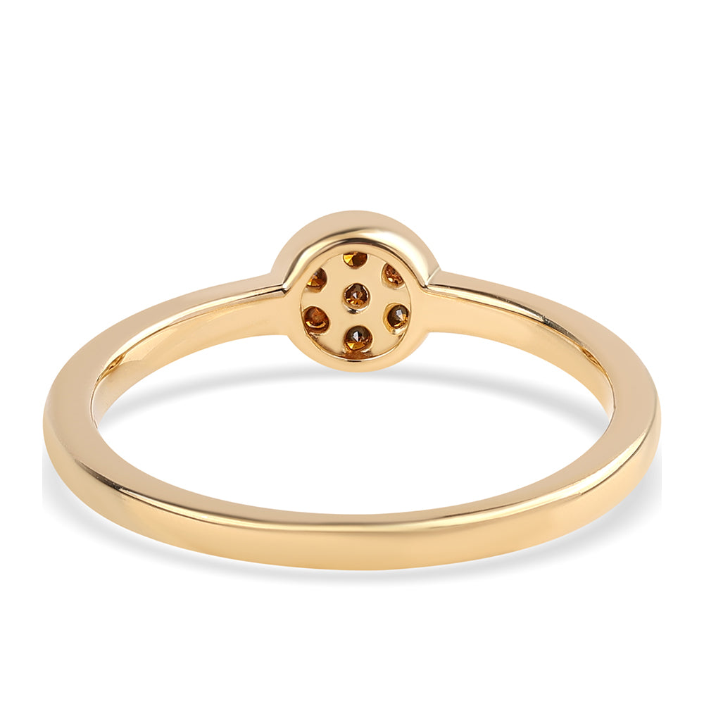 Pozlacené Stříbro 925/1000 - Prsten s Červeným Diamantem - Karátové číslo: 0.1. přibližná hmotnost: 1.88 gramů 2 