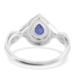 925 / 1000 Sterlingové Stříbro Prsten s Australským Modrým Safírem a Bílým Topazem
