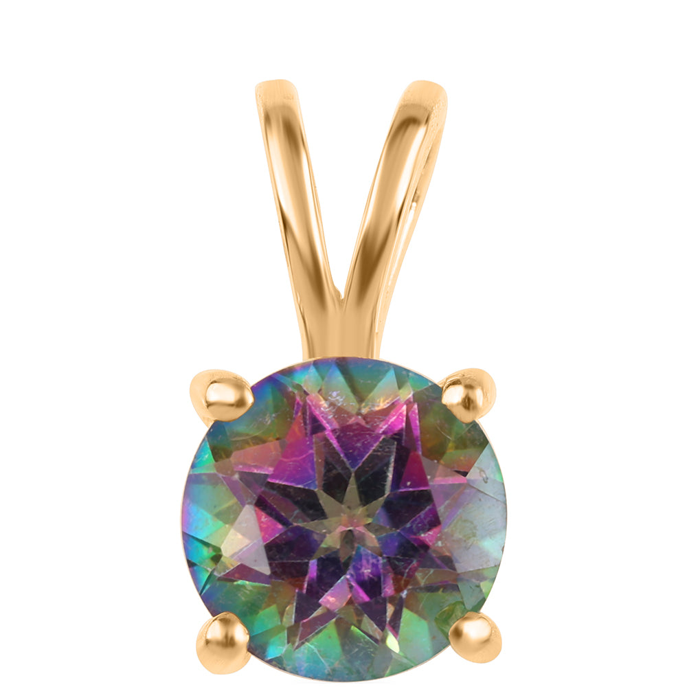 Pozlacený 925 / 1000 Sterlingové Stříbro Přívěsek s Mystickým Topazem 1 