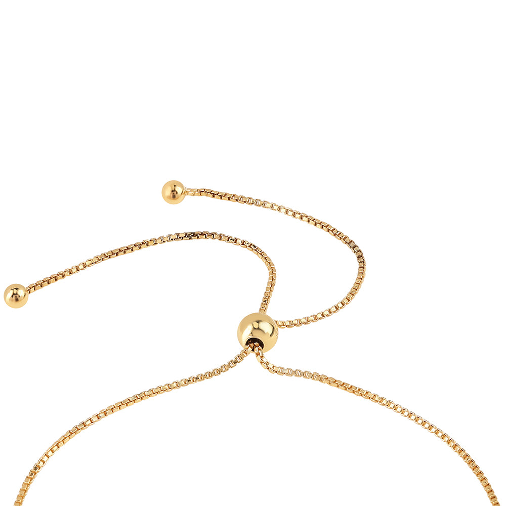 Pozlacené Sterlingové Stříbro 925 / 1000 - Náramek s Černým Diamantem 3 