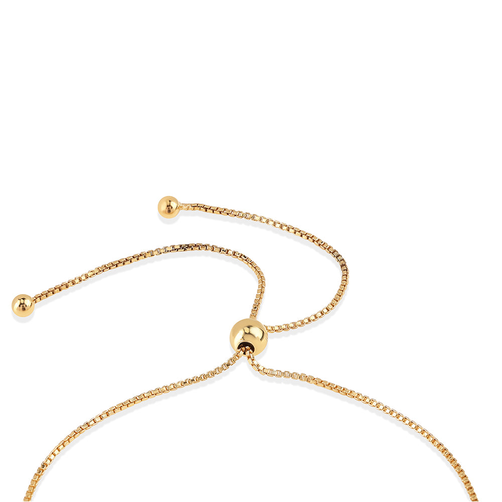 Pozlacený 925 / 1000 Sterlingové Stříbro Náramek s Černým spinelem a Bílým Topazem