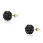 Pozlacené 925 / 1000 Sterlingové Stříbro Náušnice s Černým spinelem