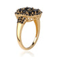 Pozlacený 925 / 1000 Sterlingové Stříbro Prsten s Černým spinelem