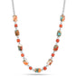 Stříbro 925/1000 - Náhrdelník s Ústřicovým Tyrkysem a Červeným Korálem - Karátové číslo: 6.67. přibližná hmotnost: 9.37 gramů