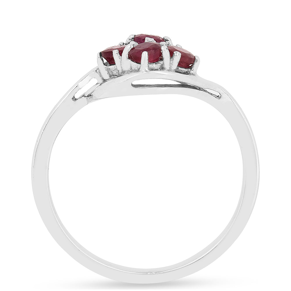 Stříbro 925/1000 - Prsten s Thajským Rubínem - Karátové číslo: 0.48. přibližná hmotnost: 2.13 gramů 3 